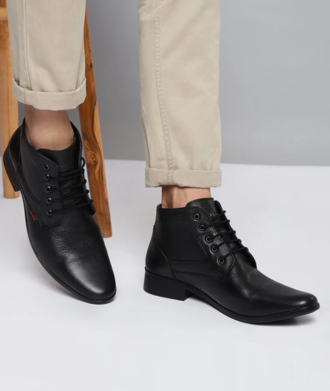 Red Chief- Genuine Leather Formal Boots With Formal Shoes For Men (Black)
