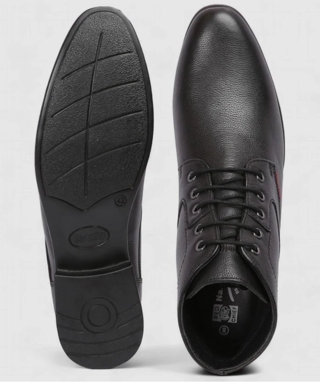 Red Chief- Genuine Leather Formal Boots With Formal Shoes For Men (Black)