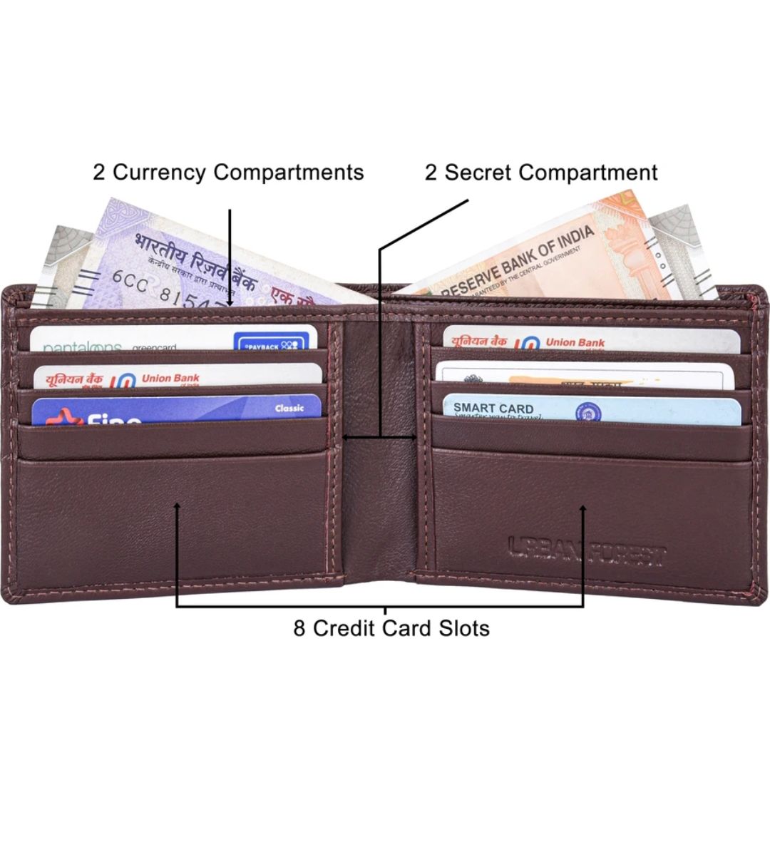 Urben Forest:- Men Casual, Formel Brown Genuine Leather Wallets