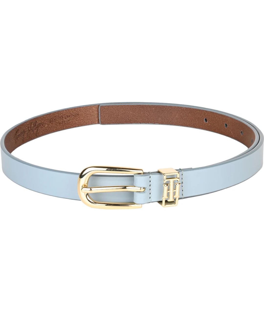 TOMMY HILFIGER:-Women Casual Blue Genuine Leather Belt