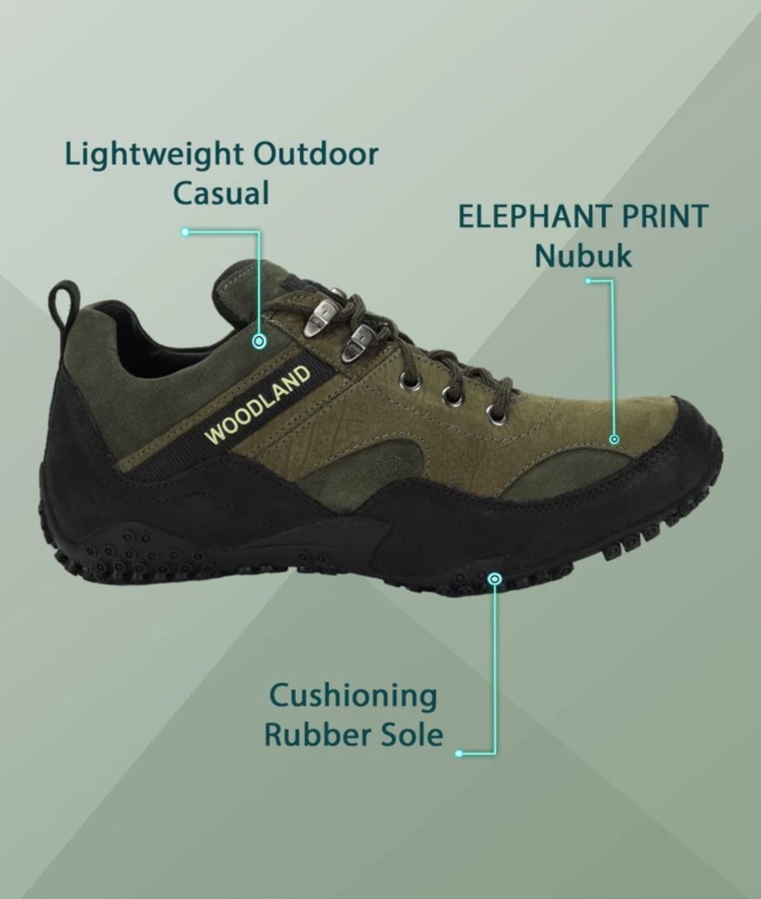 Woodland:- Casual Shoes for Men( Green)