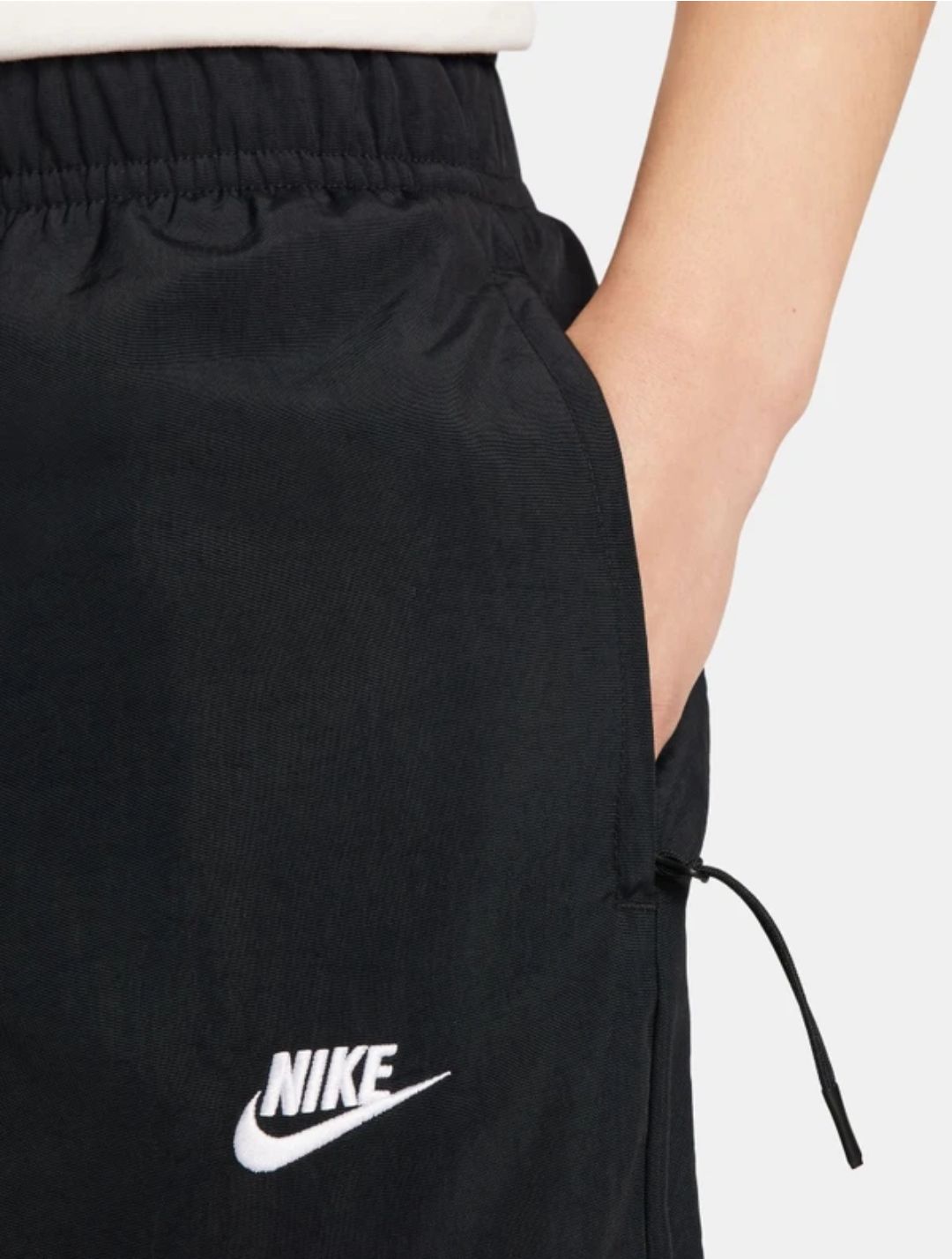Nike: -Men Solid Black Track Pants