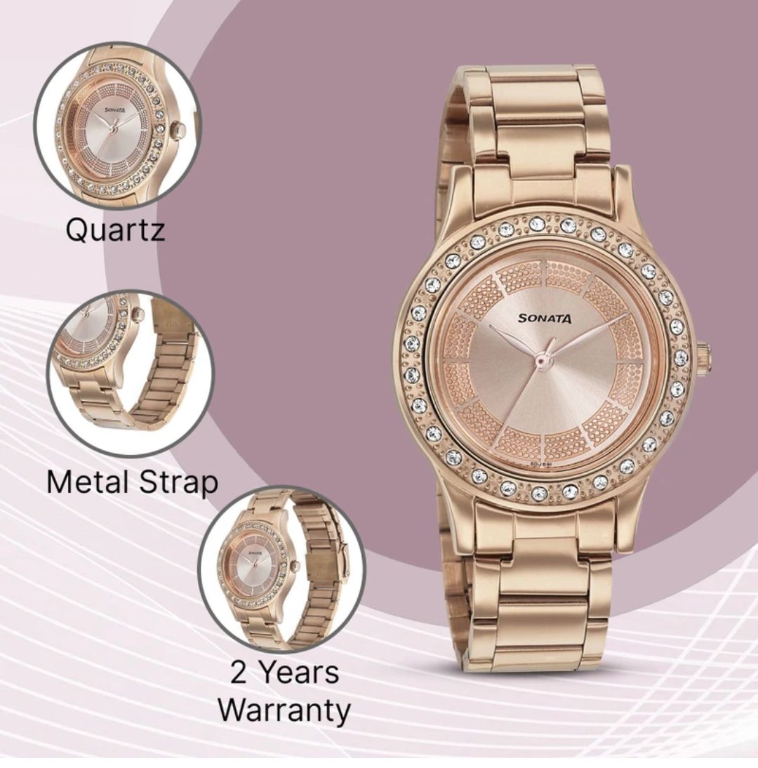 Sonata:- Blush it up Analog Watch for Women