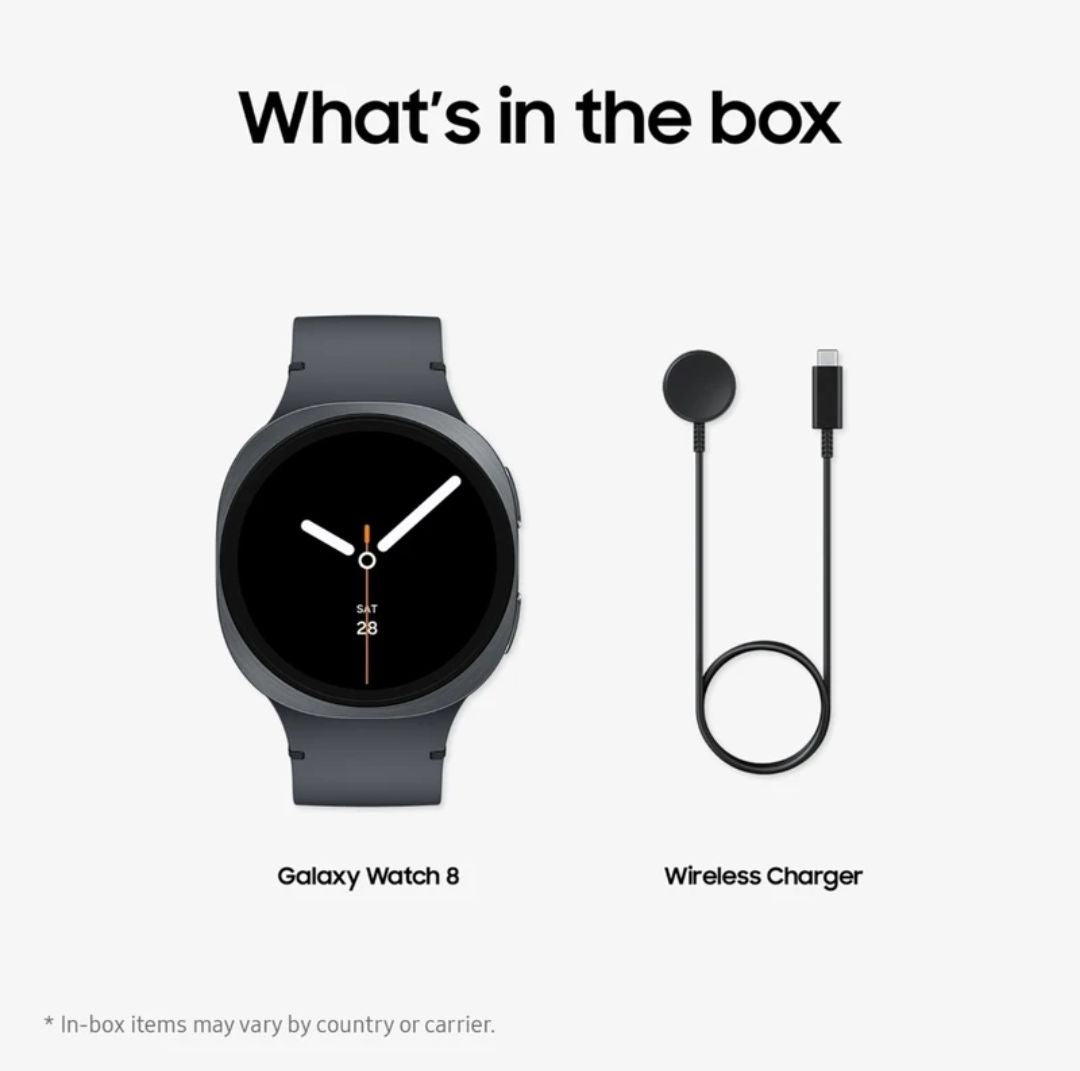 Samsung:- Samsung Galaxy watch 8 for Men (Dark Grey strap,small)
