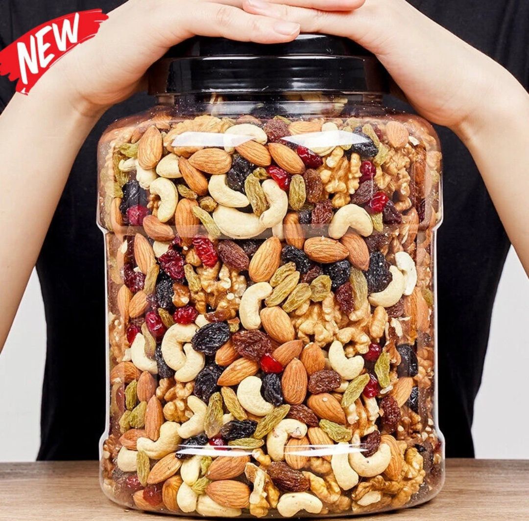 Mix Dry fruits Punchmeva 1Kg.Jar| Almonds, Cashews, Raisins, Apricots Dry Dates, Pistachios| (1×1kg)