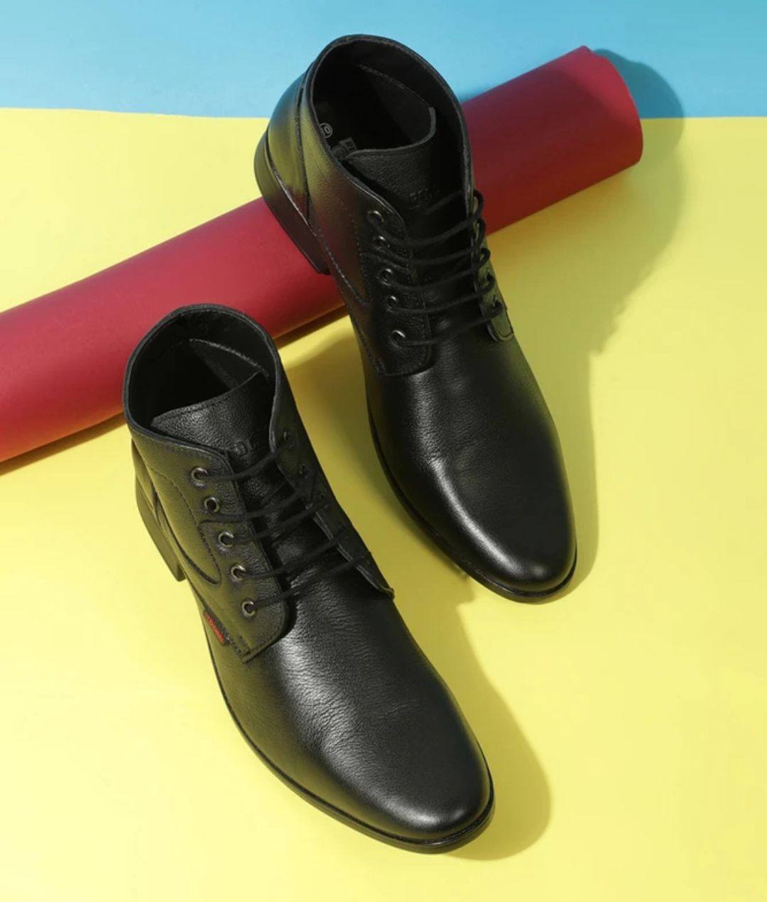 Red Chief- Genuine Leather Formal Boots With Formal Shoes For Men (Black)