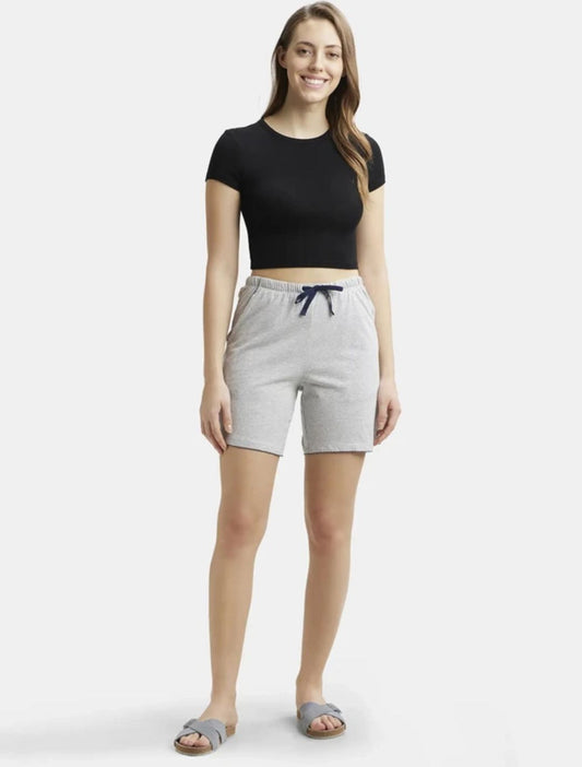 Jockey:- Solid Women Grey Basic Shorts