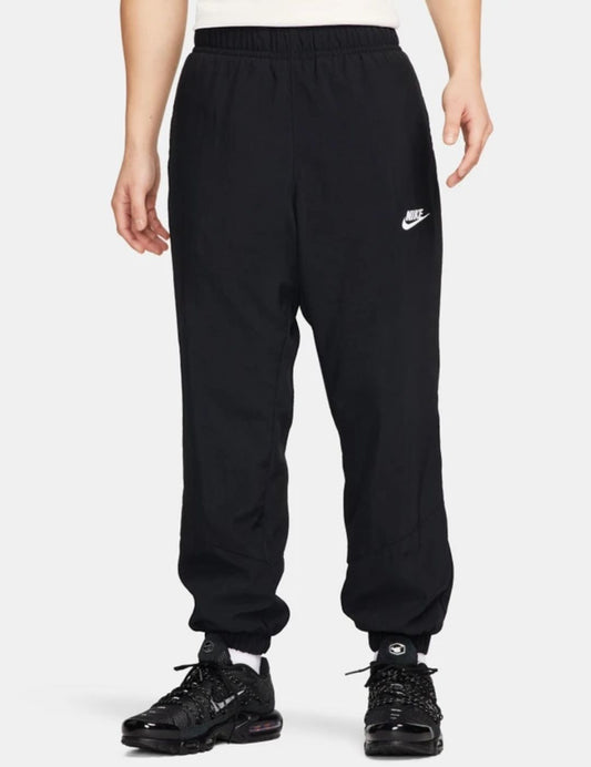 Nike: -Men Solid Black Track Pants