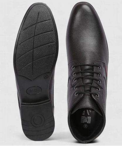 Red Chief- Genuine Leather Formal  Boots With Formal Shoes For Men (Black)