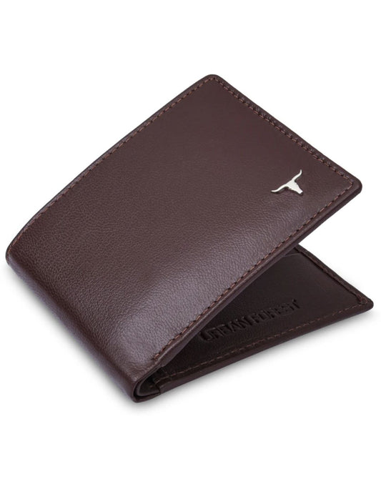 Urben Forest:- Men Casual, Formel Brown Genuine Leather Wallets