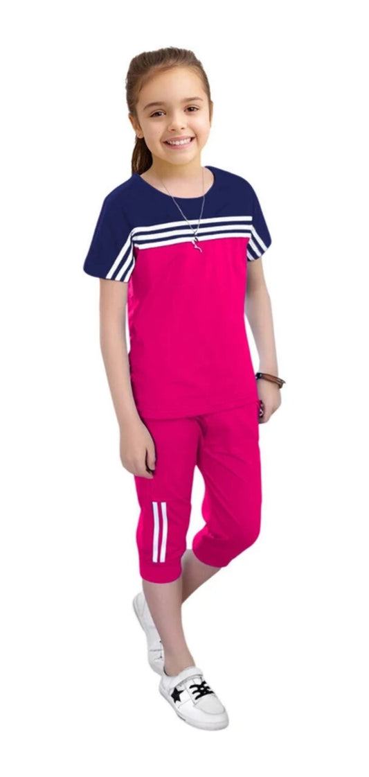 Baby boys & Baby girls Casual T-shirt Three Fourth Pant