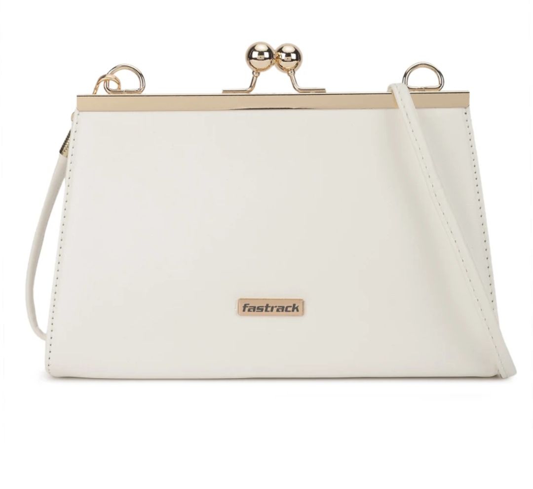 FASTRACK:- Women Party White Clutch