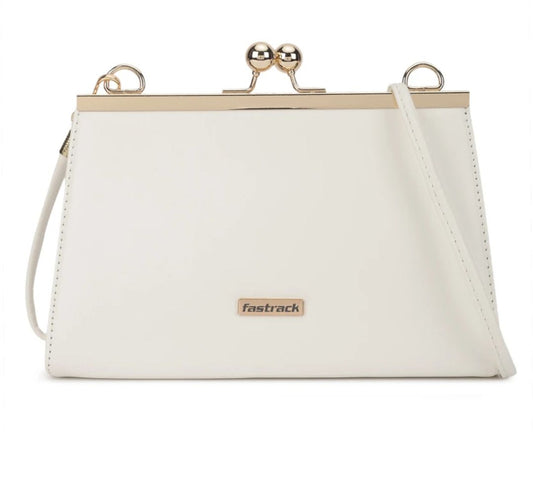 FASTRACK:- Women Party White Clutch