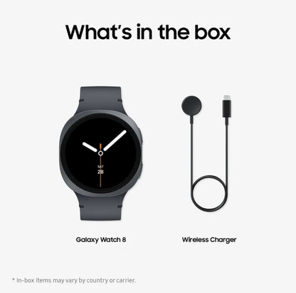 Samsung:- Samsung Galaxy watch 8 for Men (Dark Grey strap,small)