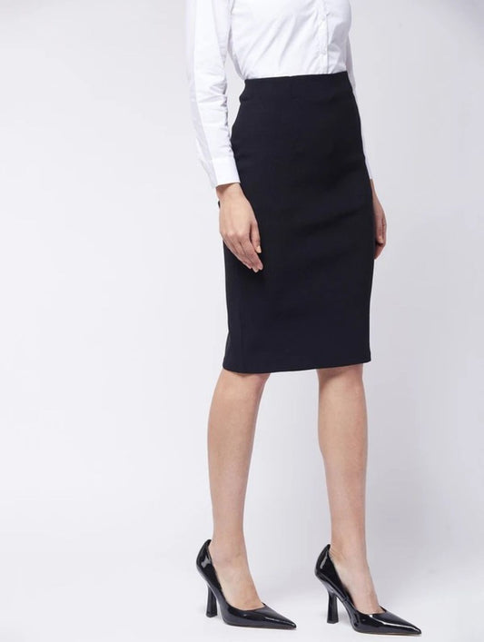 Women Solid Pencil Black Skirts